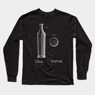 Bottle Design Vintage Patent Drawing Long Sleeve T-Shirt
